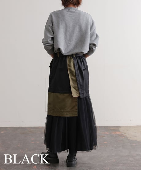 【R2403-MSK718】Asymmetry military skirt (1740851)
