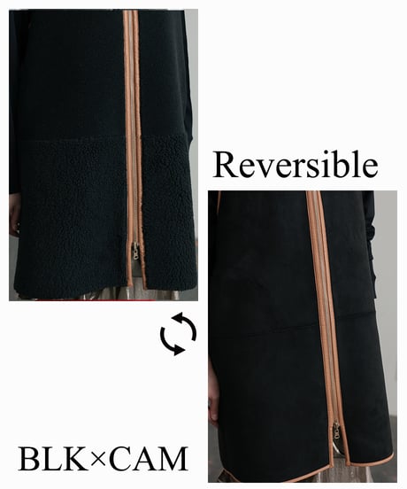 【R2303-RBV529】Reversible boa vest (1680028)
