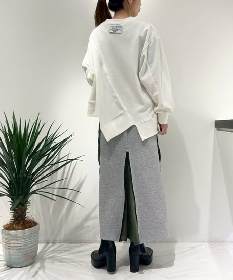【R2601-DSW927】 Asymmetrical switching sweatshirt（1741032）