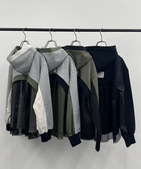 【R2601-BMP916】 Back mesh hoodie（1741022）