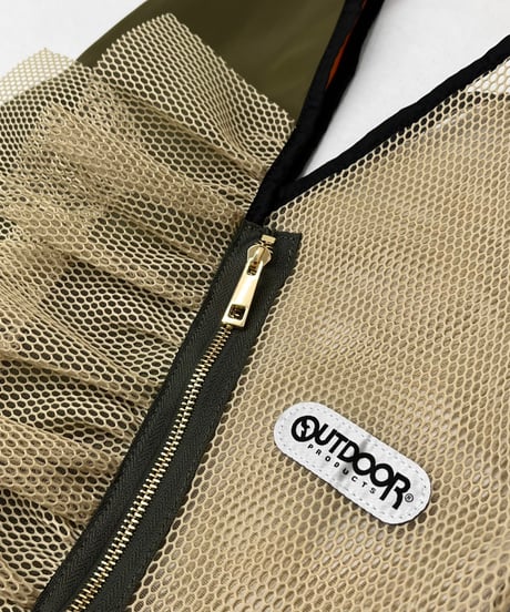 【R2501-TMF31】Triangle mesh bag with frills　(1740888)