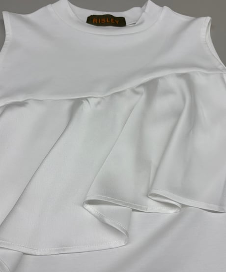 【R2501-FHC814】Frill high neck cut and sew（1740931）