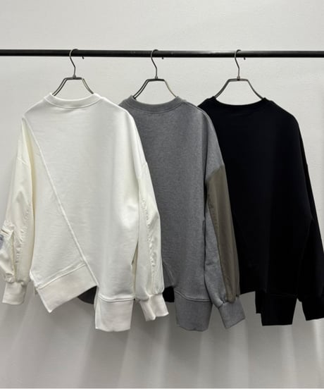 【R2503-BSW869】Contrast panel sweatshirt（1740971）