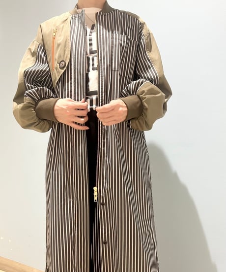 【R2501-MOP749】Front zip shirt (1740875)