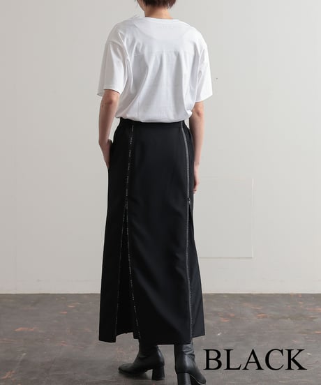 【R2403-ZSK421】2Way long  zip skirt（1740557）