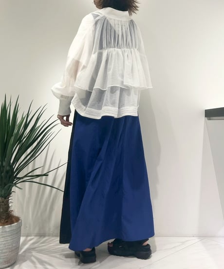 【R2601-SBZ964】 Sheer back gather blouson（1741075）