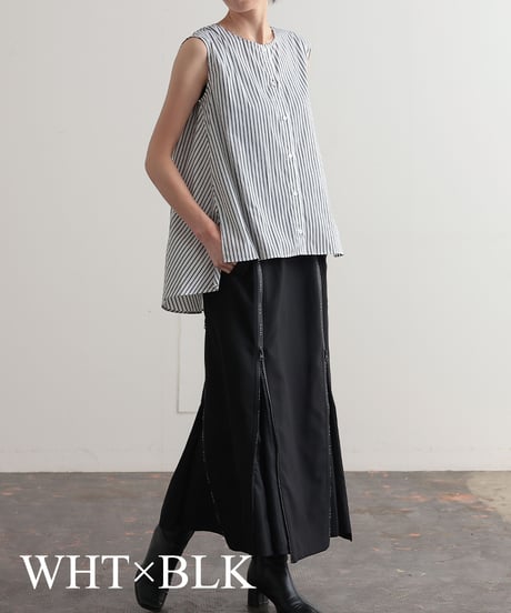 【R2403-ESB700】No collar ensemble blouse (1740796)