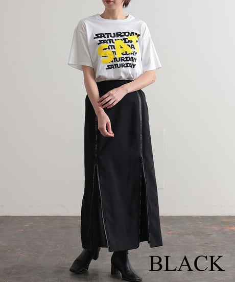 【R2403-ZSK421】2Way long  zip skirt（1740557）