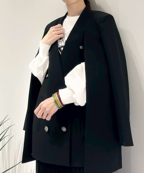 【R2601-MJK955】 Collarless shoulder jacket（1741043）