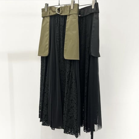 【RISLEY】Tulle belt skirt　(1740661)