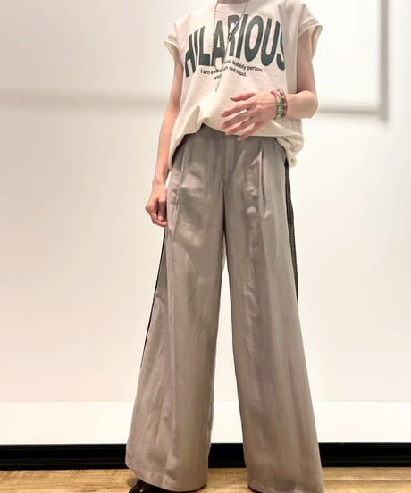 【R2501-SMP840】Side mesh wide pants（1740944）