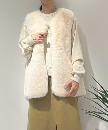 【R2503-RFV837】Faux rabbit fur vest（1680050）