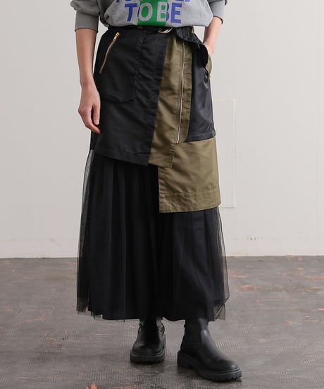 【R2403-MSK718】Asymmetry military skirt (1740851)