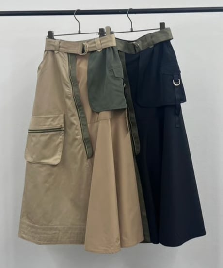 【R2601-LSK923】 Asymmetric military skirt (1741030)