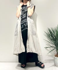 【R2601-LSJ957】 Long sheer gilet dress (1741071）