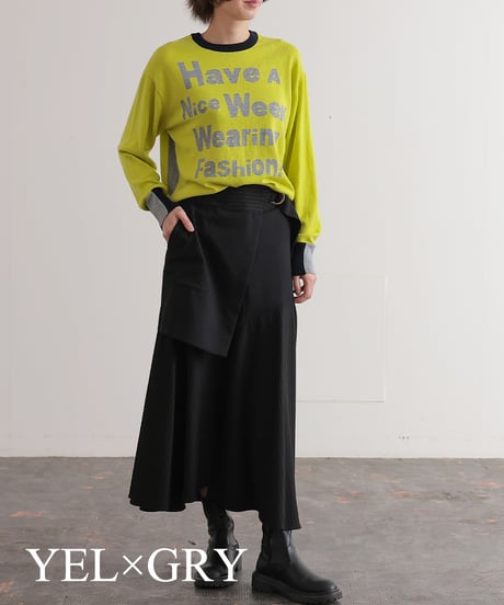 【R2403-BLN726】Intarsia knit (1740834)