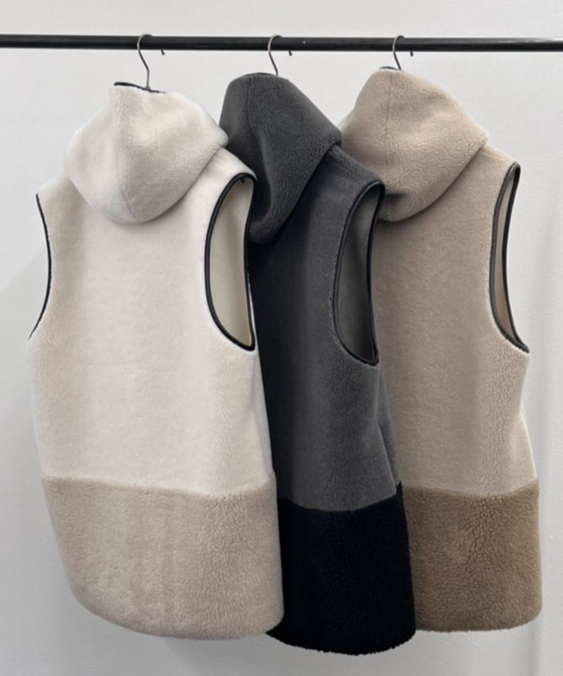 未使用タグ付き✨オーガ　OHGA　ボアベスト　ジレ　BOA VEST ボアベスト（ベスト）｜Orange hakka（オレンジハッカ）｜HAKKA公式