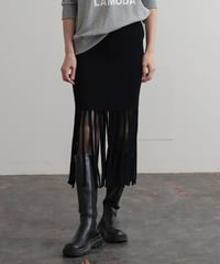 【R2403-FSK676】Knitted fringe skirt (1740816)