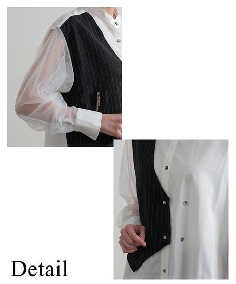 【R2403-BSH674】Shirts with vest (1740806)