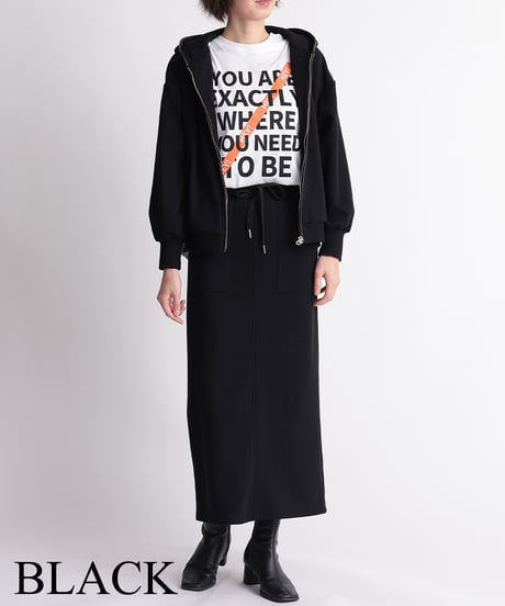 【R2403-BFP714】Back punching hoodie with frills (1740839)