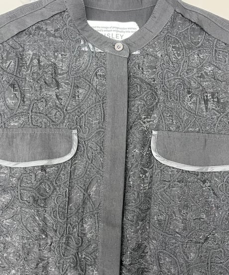 【R2603-NRJ1052】 Sleeveless lace jacket (1741136）