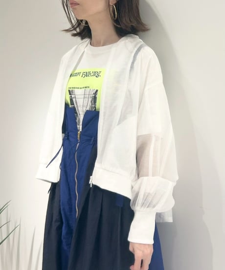 【R2601-SBZ964】 Sheer back gather blouson（1741075）