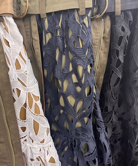 【R2501-DRS756】Asymmetry Lace skirt (1740878)