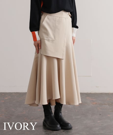 【R2403-RSK744】 Wrapped skirt (1740864)