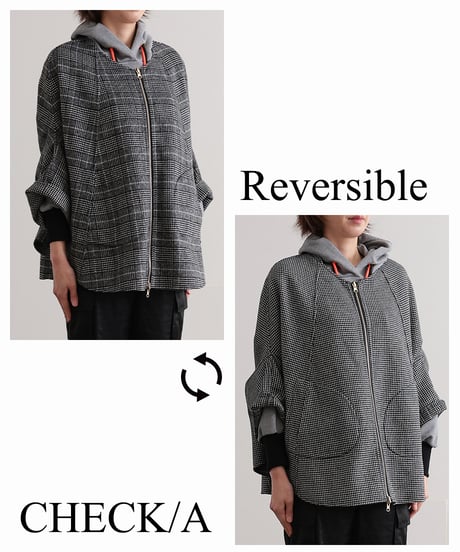 【R2403-RPC683】Reversible poncho coat（1680038)