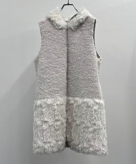 【R2503-RMF870】　Reversible mixed fur hoodie（1680054）