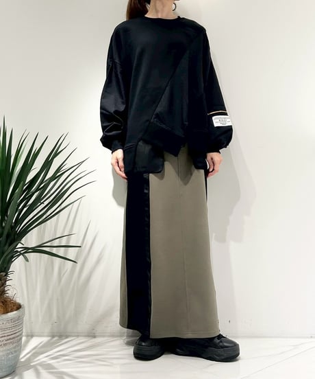 【R2503-BSW869】Contrast panel sweatshirt（1740971）