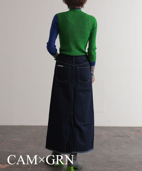 【R2403-BHN730】Bicolor high neck knit (1740836)