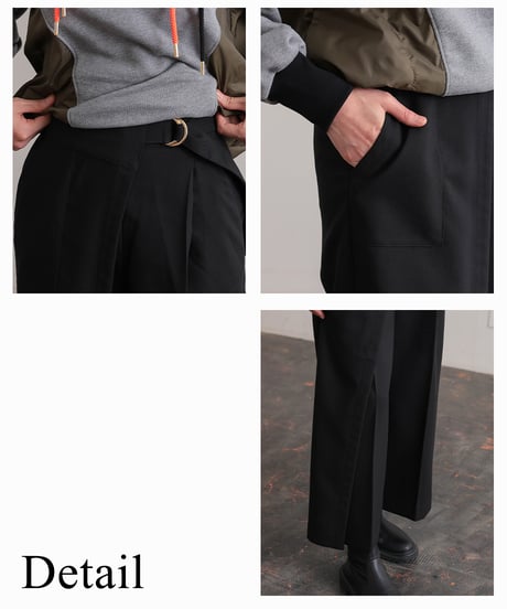 【R2403-RPT760】Wrapped pants (1740863)