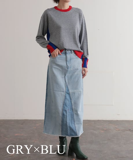 【R2403-BLN726】Intarsia knit (1740834)