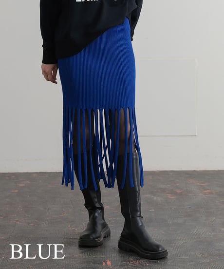 【R2403-FSK676】Knitted fringe skirt (1740816)