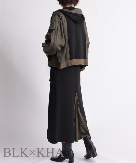 【R2401-MPK584】Shoulder zip hoodie (1740710)