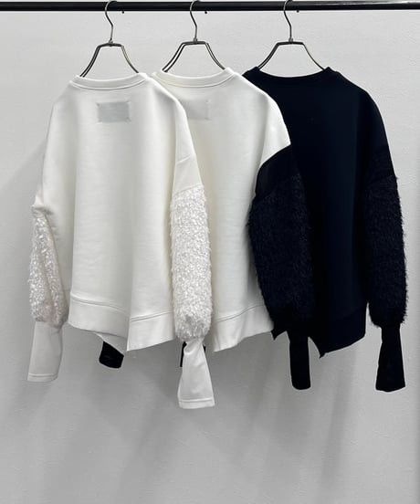【R2503-FSW911】 Fur sleeve sweatshirt（1741014）