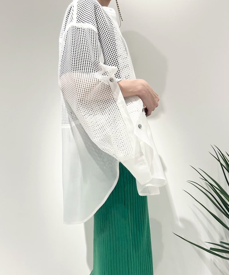 R2501-MBL776】Mesh shirt (1740901) | RISLEY off