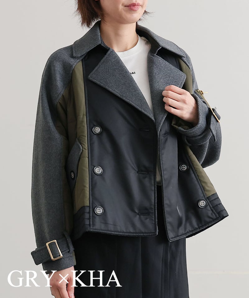 kolor 20aw Knit Docking Melton Coat