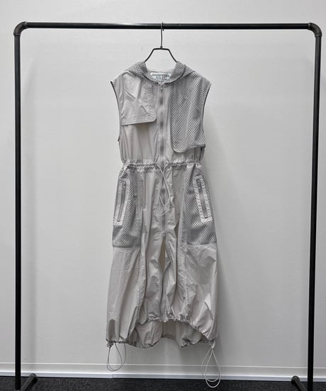 【R2601-LSJ957】 Long sheer gilet dress (1741071）