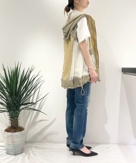 【R2601-FCV946】 Hooded tunic vest (1741051)