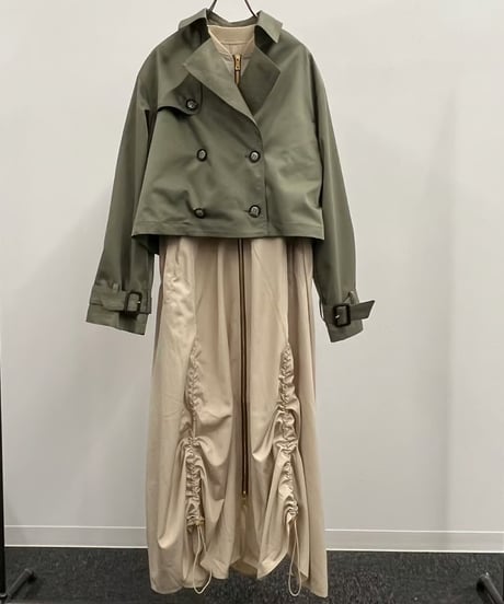 【R2501-ETC755】Short trench ensemble coat (1740873)
