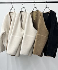 【R2303-RBC528】Reversible boa coat (1680027)