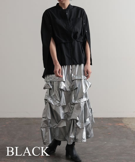 【R2403-ESB700】No collar ensemble blouse (1740796)