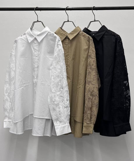 【R2601-RSS】 Lace panel shirt（1741151）
