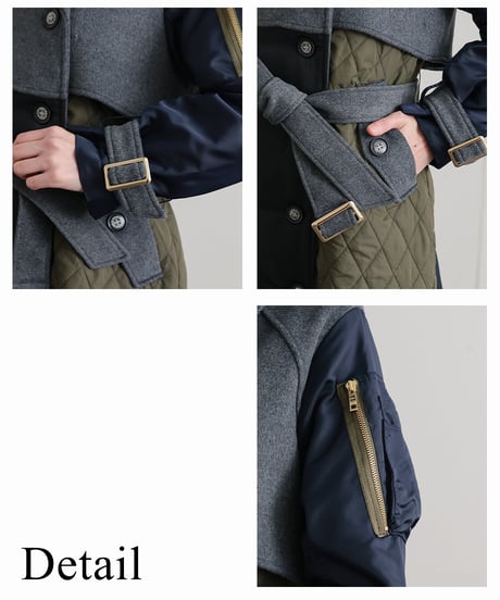 【R2403-DTC740】Docking long trench coat (1680042)