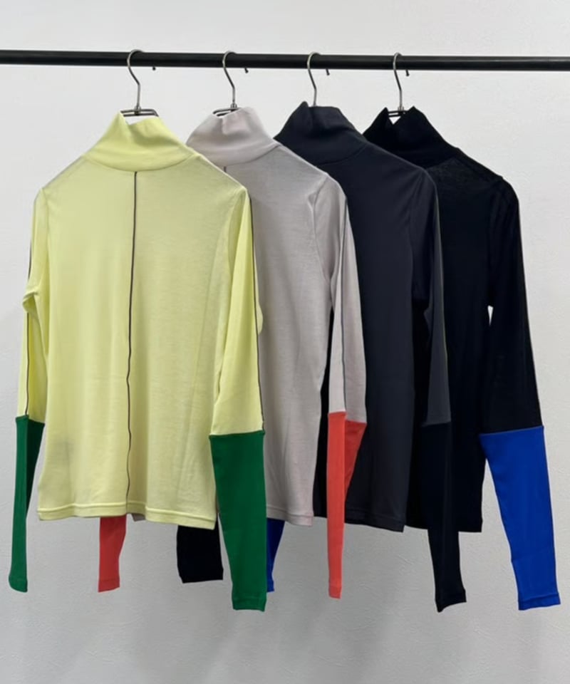 CULLNI COLOR BLOCK TURTLE KNIT キャメル CULLNI COLOR BLOCK TURTLE KNIT キャメル