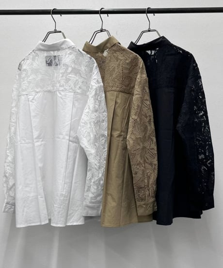 【R2601-RSS】 Lace panel shirt（1741151）