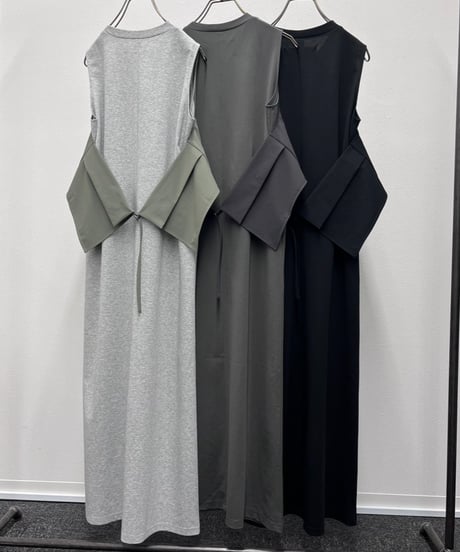 【R2601-LOP975】 Layered vest dress (1741092）