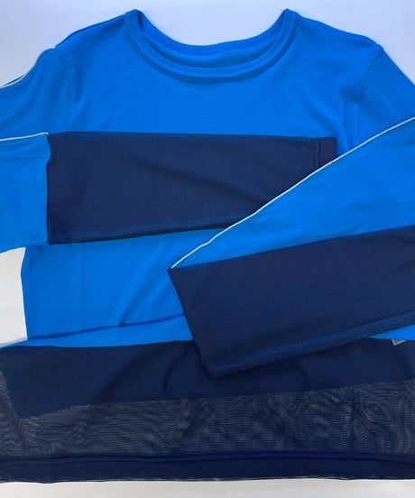 【R2601-SCS943】 Sheer long - sleeve T-shirt (1741061）
